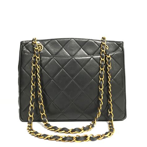 chanel big bag leatcher soft|Chanel lambskin leather bag.